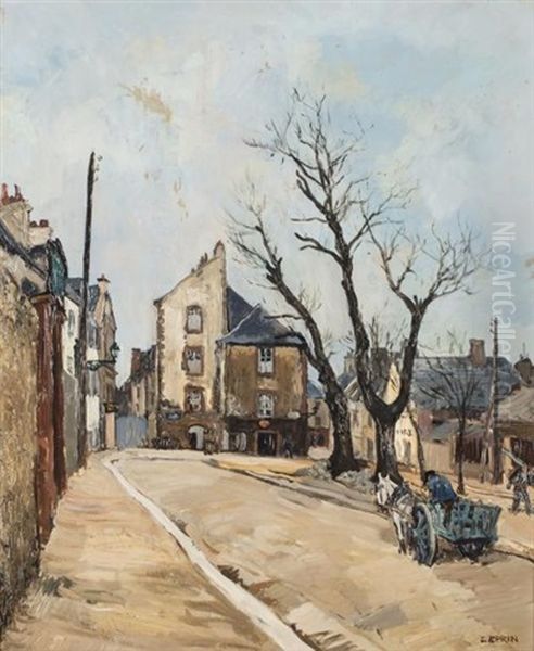 Place De Village Oil Painting by Marcel Francois Leprin