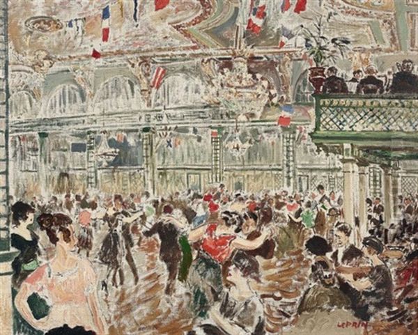 Bal Du 14 Juillet Oil Painting by Marcel Francois Leprin