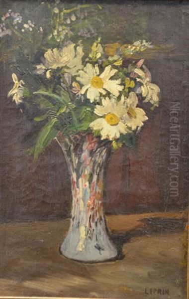 Bouquet De Fleurs Oil Painting by Marcel Francois Leprin