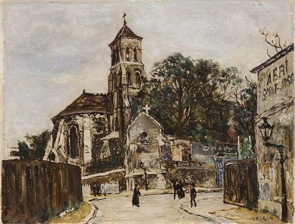 Rue Animee Oil Painting by Marcel Francois Leprin