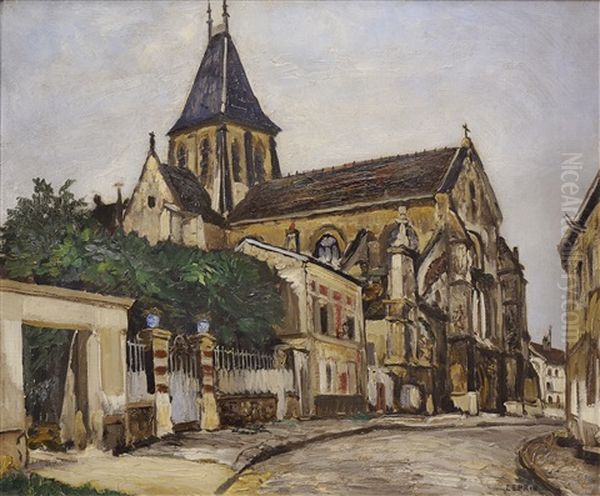 Eglise De Moret Oil Painting by Marcel Francois Leprin