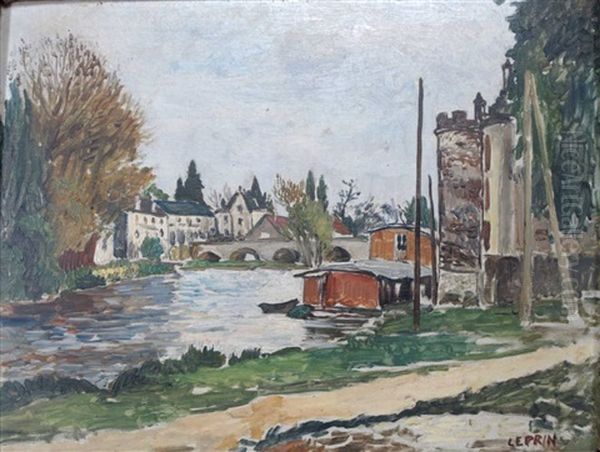 Bord De Riviere by Marcel Francois Leprin