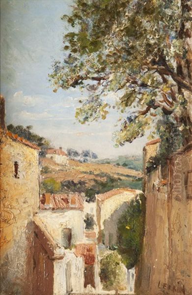 Village Provencal Oil Painting by Marcel Francois Leprin