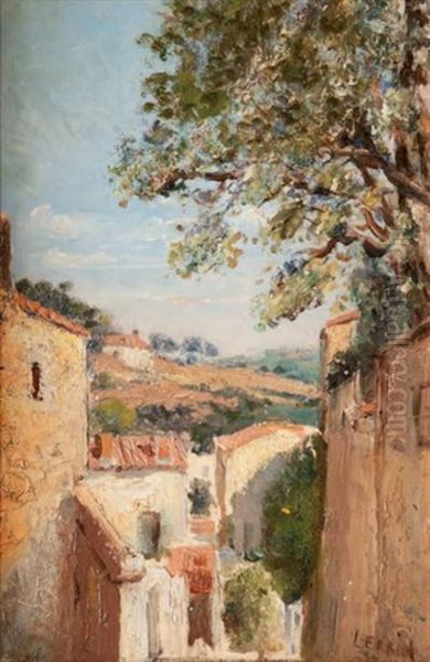 Village Provencal Oil Painting by Marcel Francois Leprin