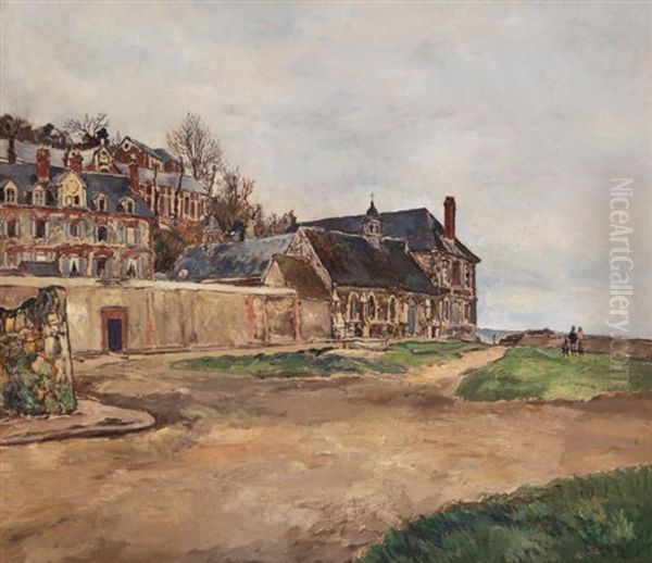 Cote De Grace A Honfleur Oil Painting by Marcel Francois Leprin