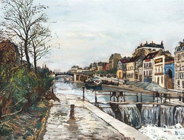 L'ecluse, Paris Oil Painting by Marcel Francois Leprin