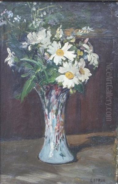 Bouquet De Fleurs Oil Painting by Marcel Francois Leprin