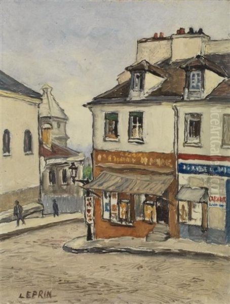 Rue De Montmartre Oil Painting by Marcel Francois Leprin