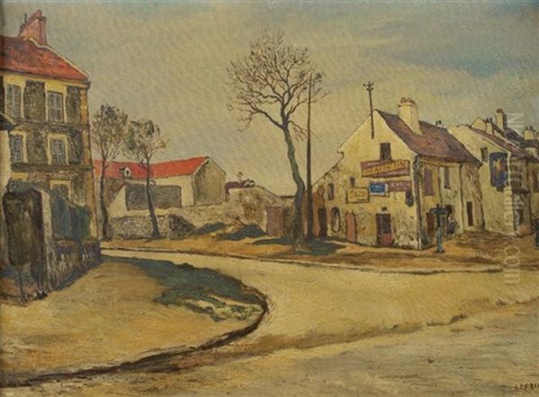 Rue De Banlieue Oil Painting by Marcel Francois Leprin