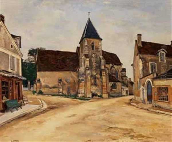 Eglise De Val-de-mercy Oil Painting by Marcel Francois Leprin