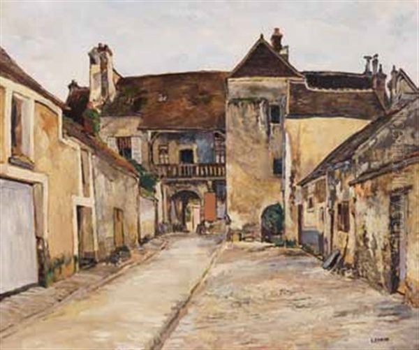 Cour De Ferme Oil Painting by Marcel Francois Leprin