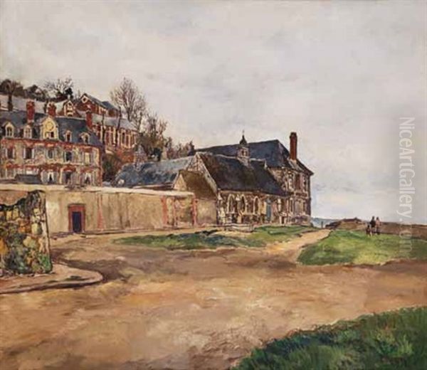 Cote De Grace A Honfleur Oil Painting by Marcel Francois Leprin