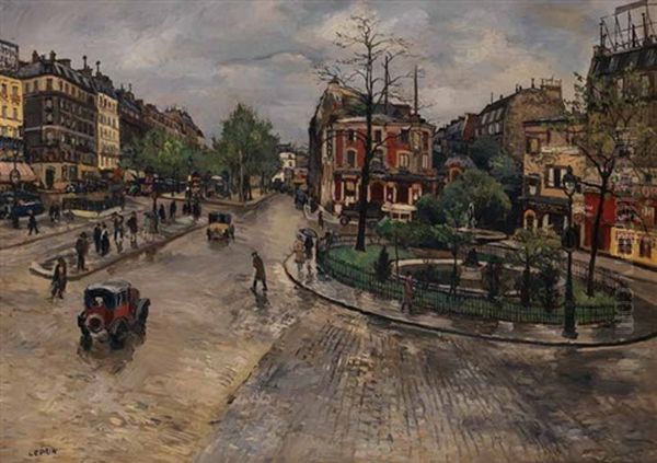 Place Pigalle Oil Painting by Marcel Francois Leprin