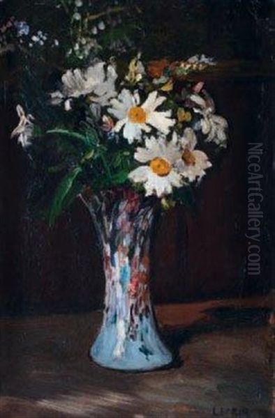 Le Vase De Marguerites Oil Painting by Marcel Francois Leprin