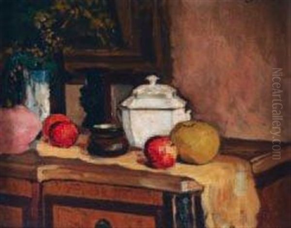 Nature Morte Oil Painting by Marcel Francois Leprin