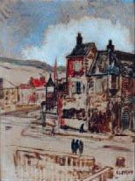 Le Port A Honfleur (sketch) Oil Painting by Marcel Francois Leprin