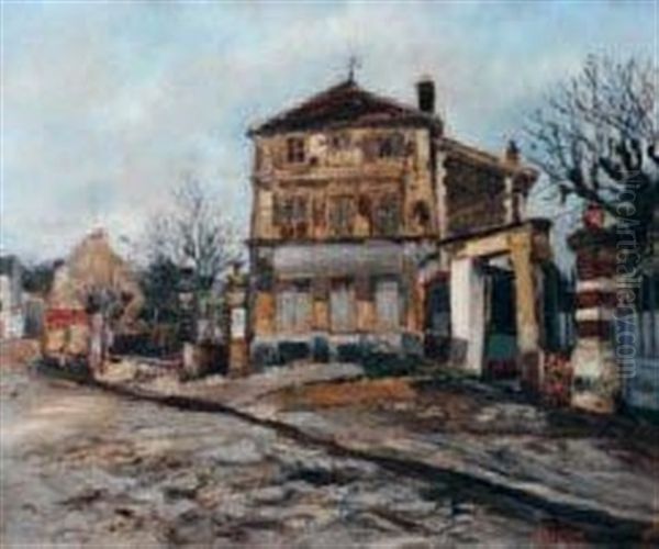 Vieille Rue A Villiers Le Bel Oil Painting by Marcel Francois Leprin