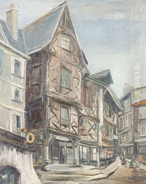 Rue De Thiers Oil Painting by Marcel Francois Leprin