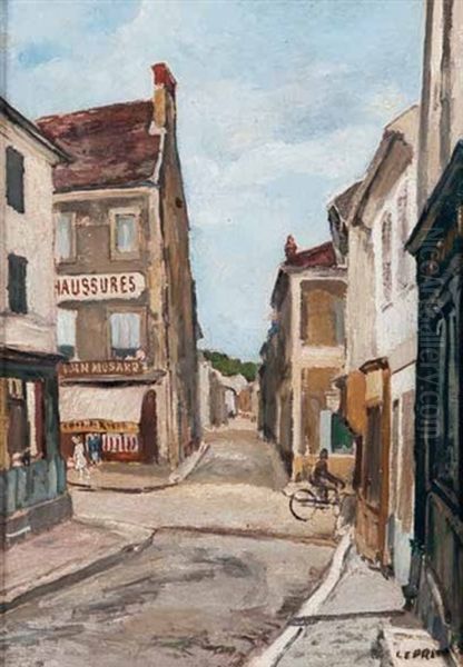 Dans La Rue Oil Painting by Marcel Francois Leprin