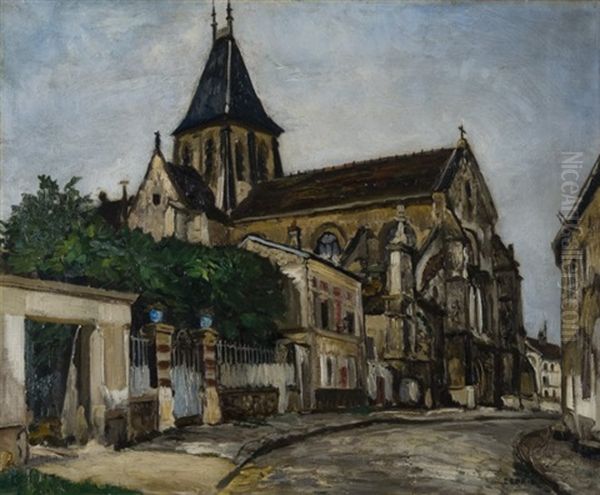 Vue D'une Eglise Oil Painting by Marcel Francois Leprin