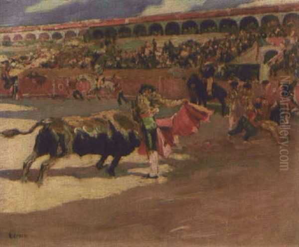 Corrida Oil Painting by Marcel Francois Leprin