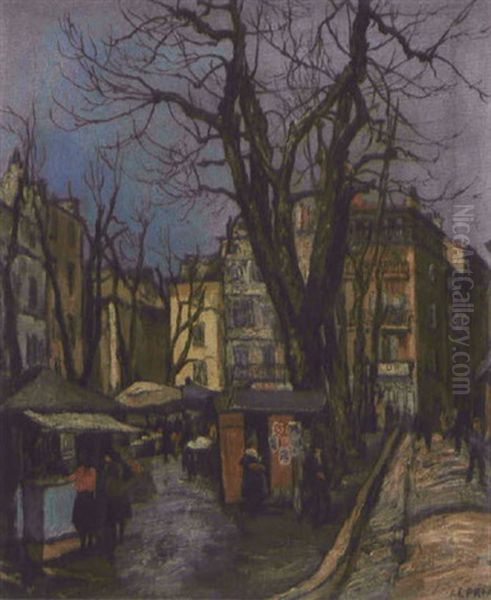 Le Place De Lenche A Marseille Oil Painting by Marcel Francois Leprin