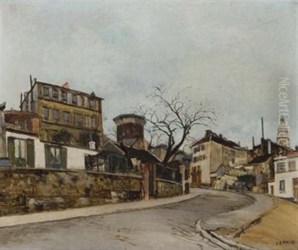 Rue St. Vincent - Montmartre Oil Painting by Marcel Francois Leprin