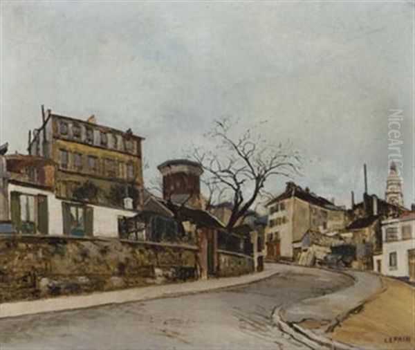 Rue St. Vincent - Montmartre Oil Painting by Marcel Francois Leprin