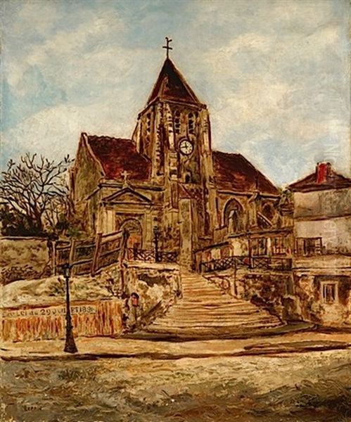 Eglise D'ile-de-france Oil Painting by Marcel Francois Leprin