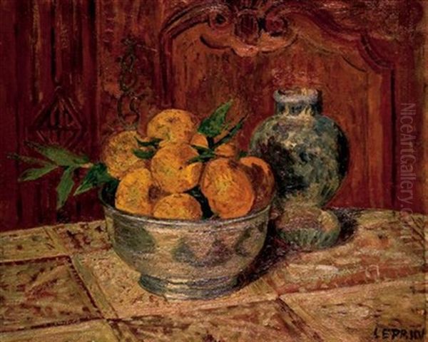 Les Clementines Oil Painting by Marcel Francois Leprin