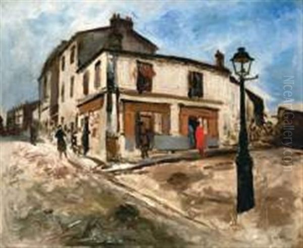 Petite Place Animee A Paris Oil Painting by Marcel Francois Leprin