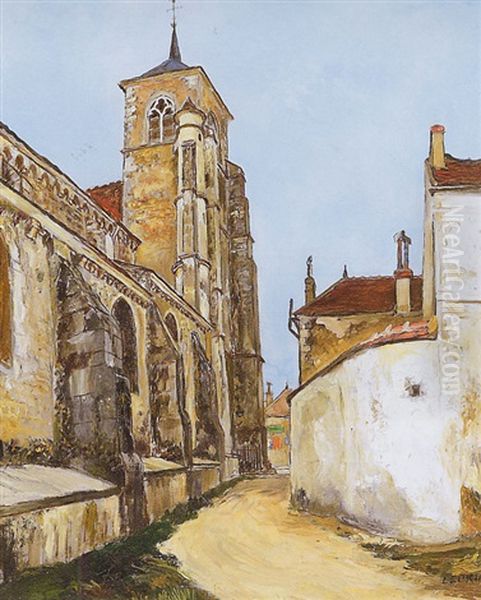 View Of A Cathedral Oil Painting by Marcel Francois Leprin