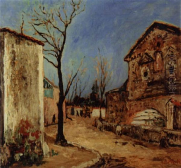 Ruelle Oil Painting by Marcel Francois Leprin