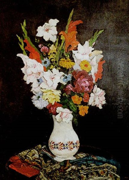 Bouquet Varie Oil Painting by Marcel Francois Leprin