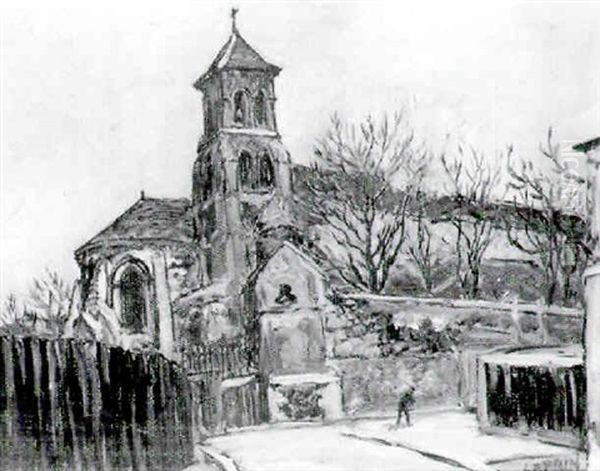 L'eglise by Marcel Francois Leprin