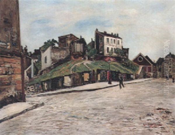 Le Quartier De Montmartre Oil Painting by Marcel Francois Leprin