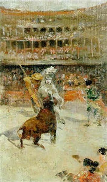 La Corrida Oil Painting by Marcel Francois Leprin