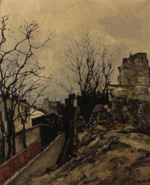 Le Maquis A Montmartre Oil Painting by Marcel Francois Leprin