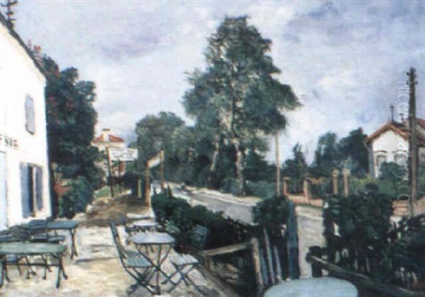 Terrasse De Cafe by Marcel Francois Leprin