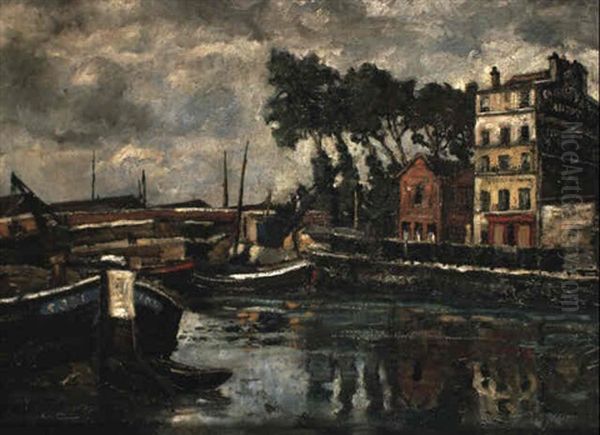 Le Port Oil Painting by Marcel Francois Leprin