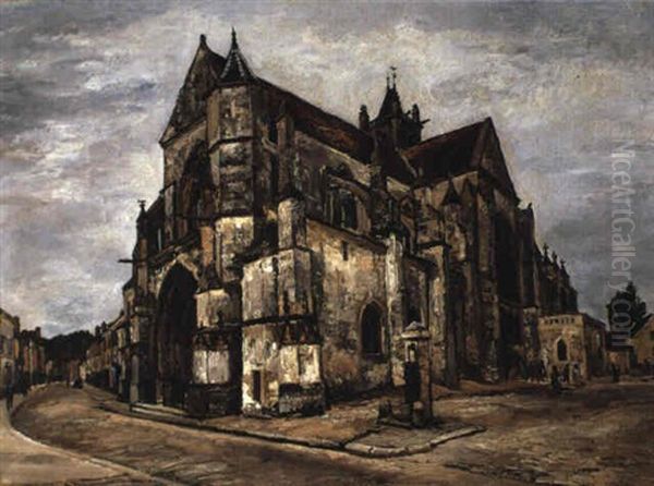 Eglise De Moret-sur-loing Oil Painting by Marcel Francois Leprin