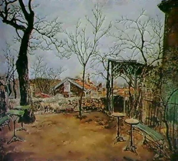 La Terrasse De L'auberge Oil Painting by Marcel Francois Leprin