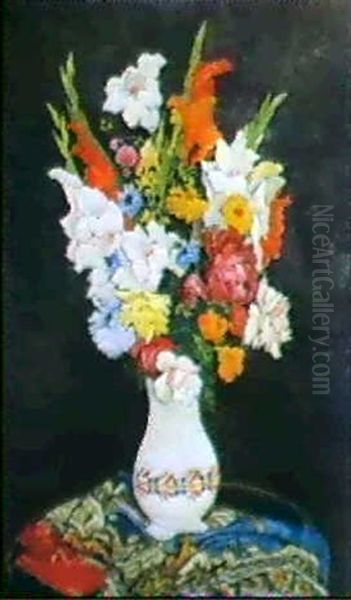 Bouquet Varie Oil Painting by Marcel Francois Leprin