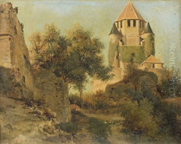 Tour Dite De Cesar A Provins Oil Painting by Auguste-Xavier Leprince