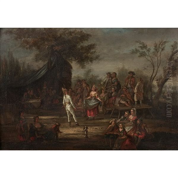 Les Rejouissances Festives Oil Painting by Jean-Baptiste Leprince