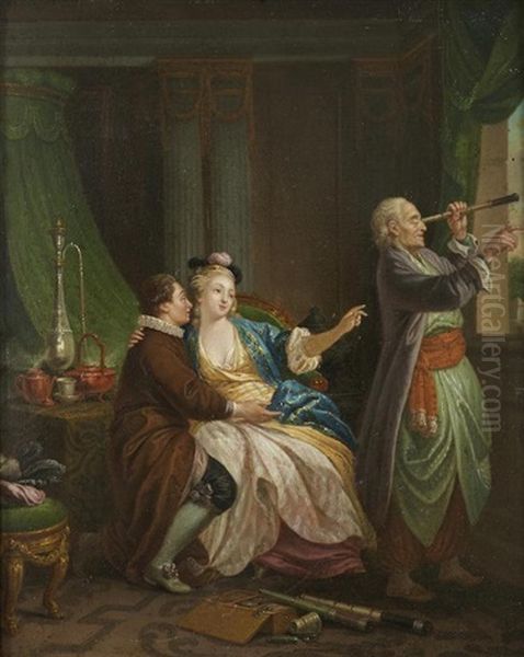 The Astrologer Oil Painting by Jean-Baptiste Leprince