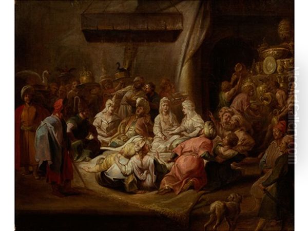 Audienz Am Hofe Des Sultans Oil Painting by Jean-Baptiste Leprince