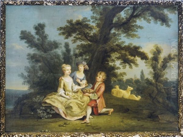 A Courtship In The Woods by Jean-Baptiste Leprince