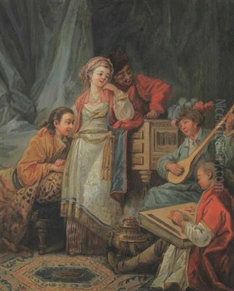 Le Concert Russe Oil Painting by Jean-Baptiste Leprince