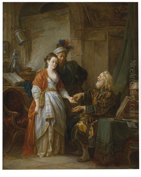 The Fortune-teller Oil Painting by Jean-Baptiste Leprince